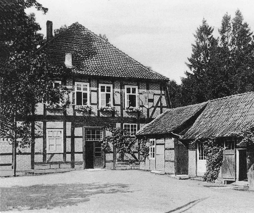Historisches Foto des Gründungshauses von Laboratorium Wennebostel in der Wedemark